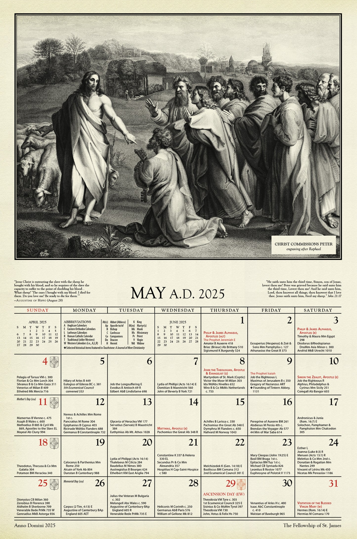 Anno Domini 2025: The St. James Calendar of the Christian Year