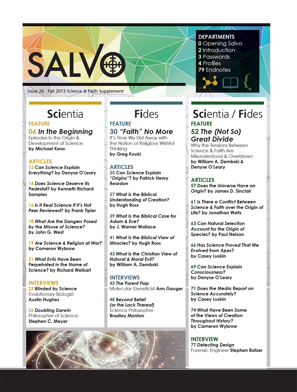 Salvo Issue #26 Science & Faith Supplement